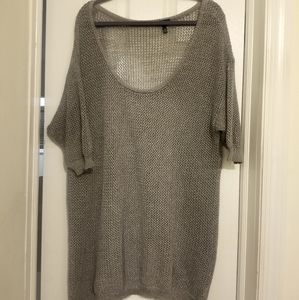 TORRID silver/gray mesh crochet sweater